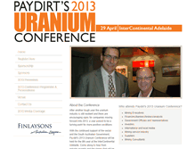 Tablet Screenshot of paydirtsuraniumconference.com